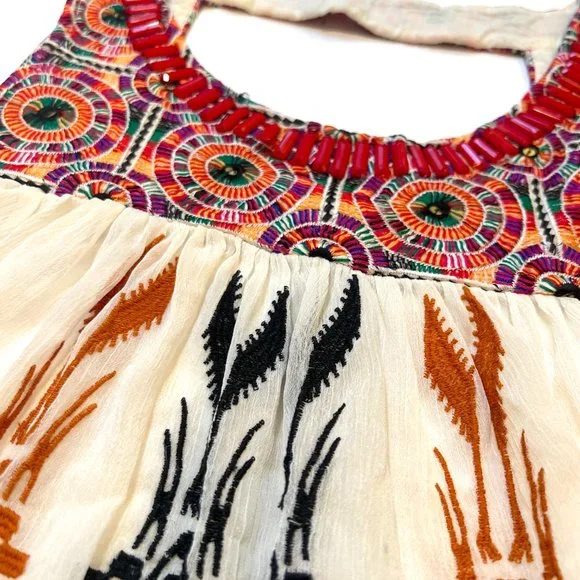 Anthropologie Akemi + Kin Siargao beaded embroidered layered sleeveless tank top - Picture 5 of 13